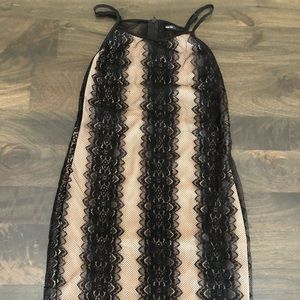 Black lace mini dress